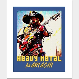 Heavy Metal Mariachi (sombrero Texan guitarist) Posters and Art